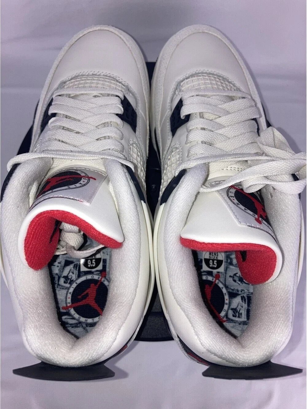 NEW Men’s Size 9.5 Nike Air Jordan 4 Retro RM White Black Red IM4002-100